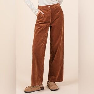 Mittoshop Corduroy Back Elastic Waist Pants
